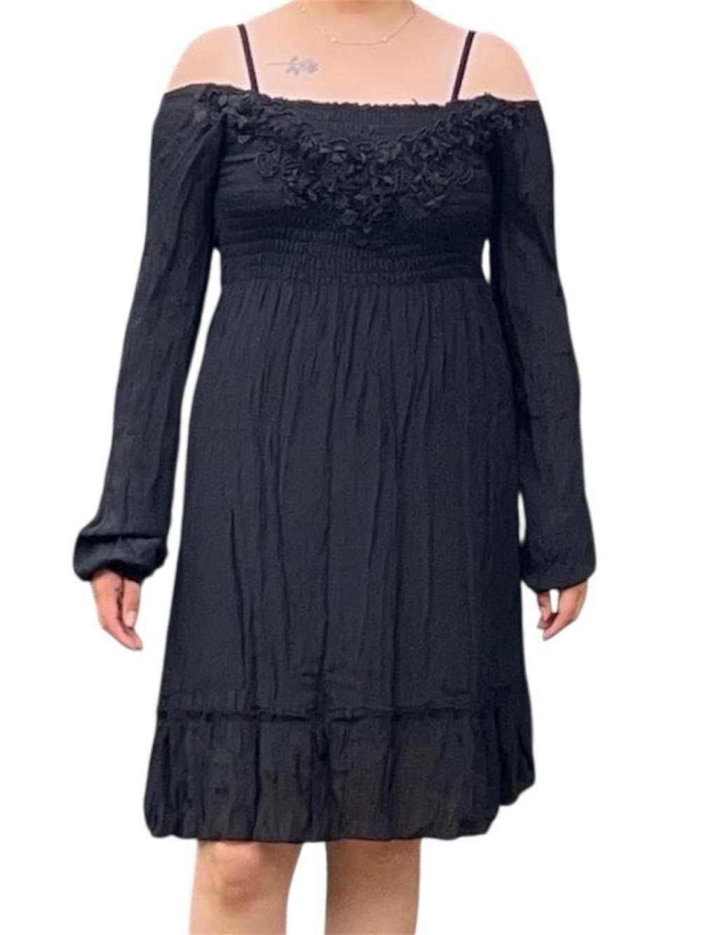 Moon River black midi dress